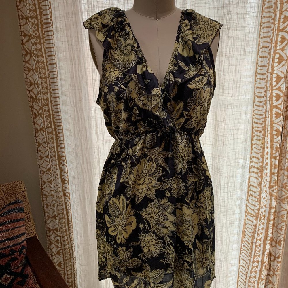 Boutique Silky Ruffle Dress - M